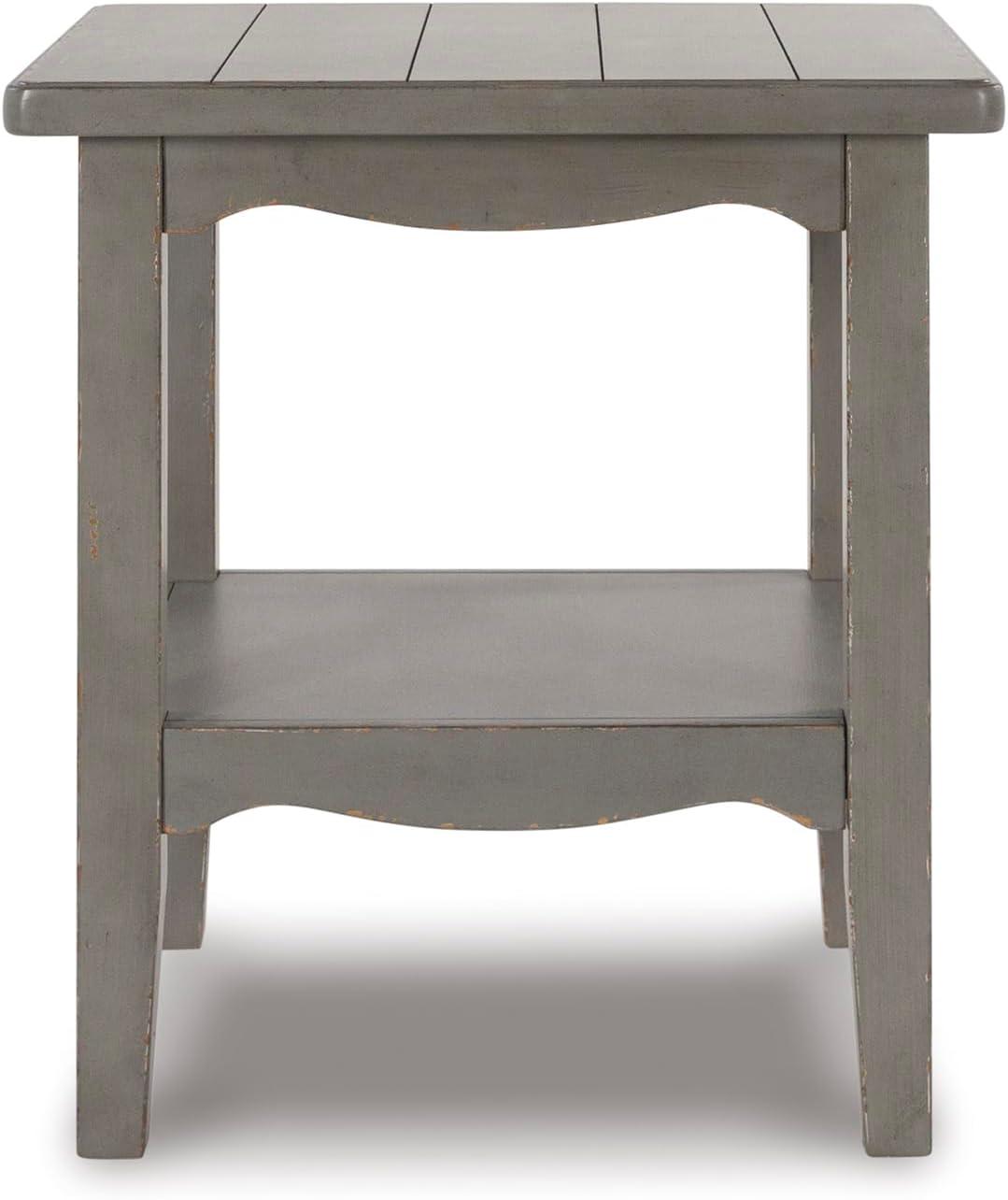 Signature Design by Ashley Traditional Charina End Table, Antique Gray