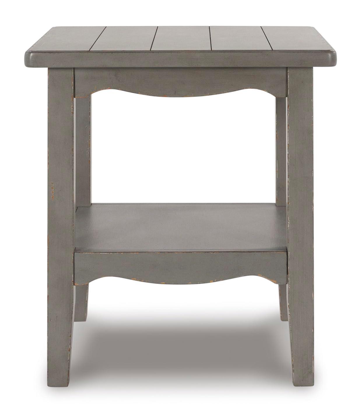 Signature Design by Ashley Traditional Charina End Table, Antique Gray