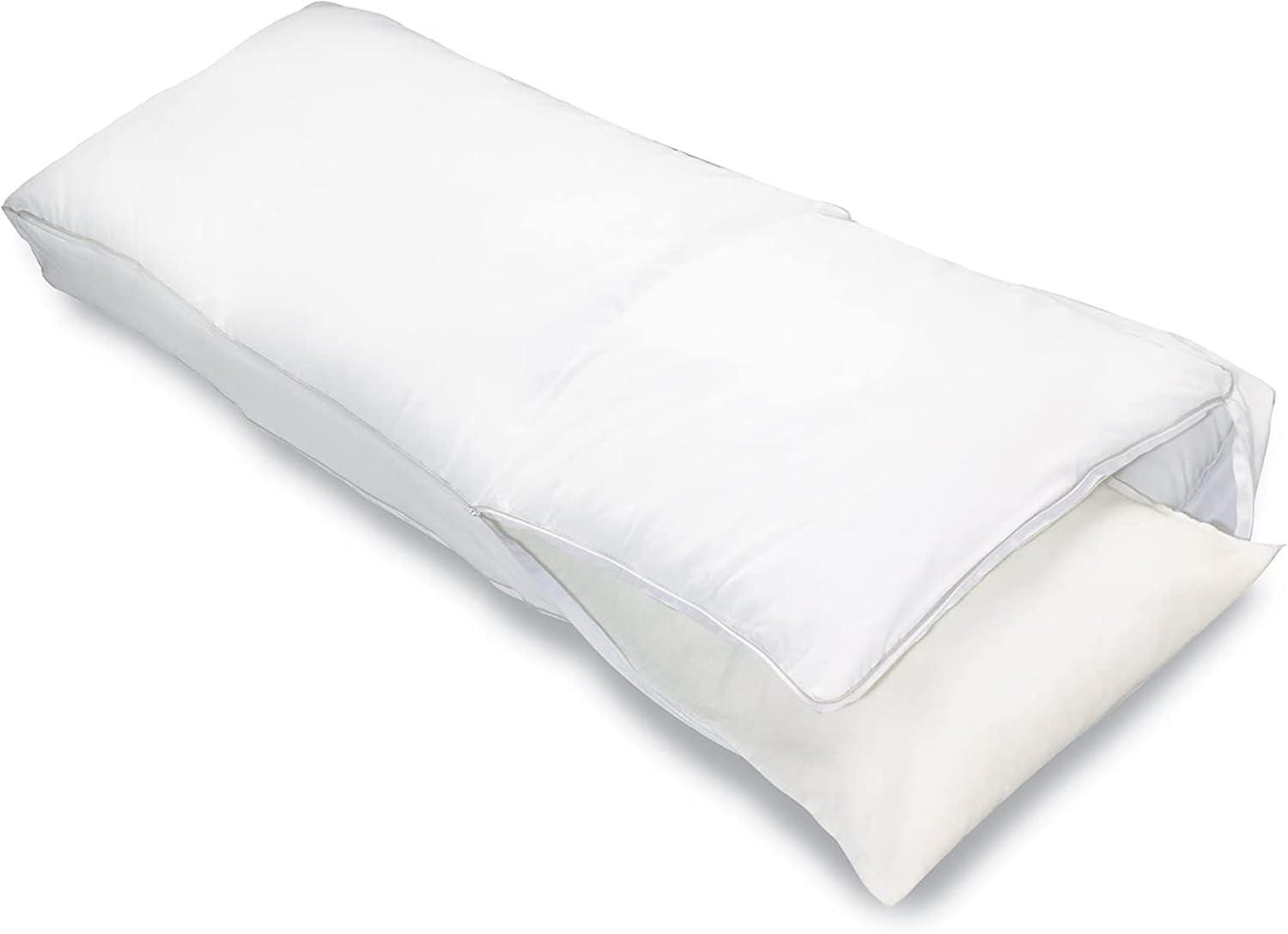 White Rectangular Memory Foam Hypoallergenic Maternity Body Pillow