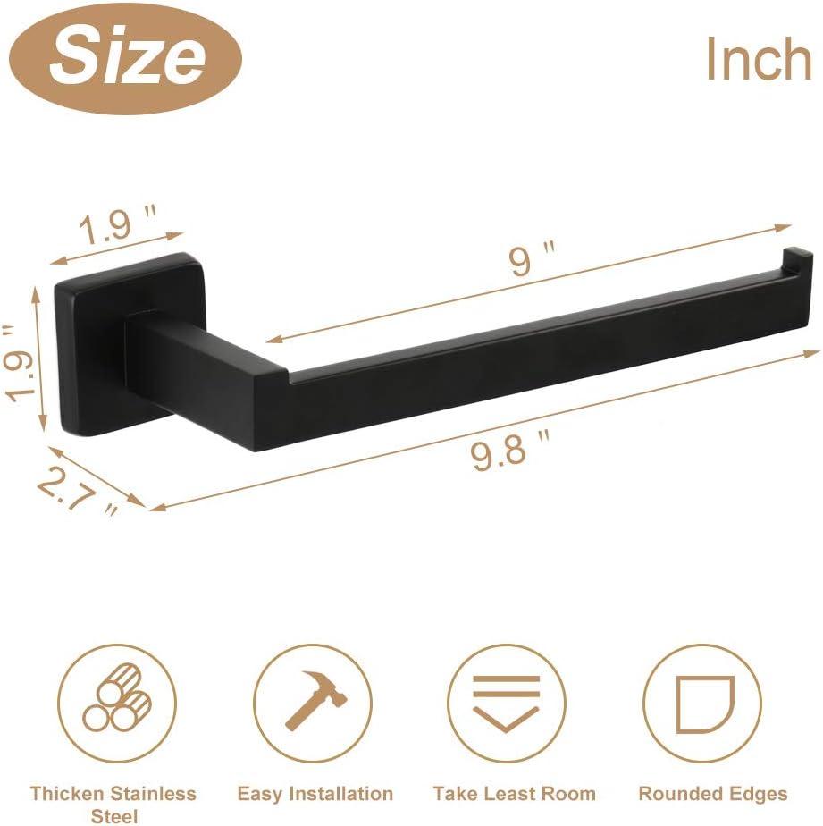 Matte Black Stainless Steel Wall Mounted Towel Bar