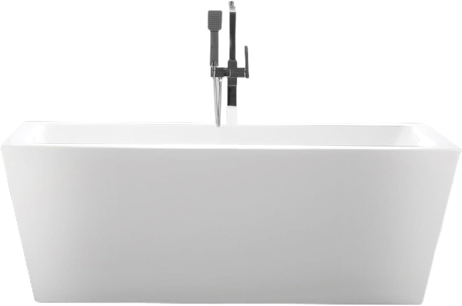 Elena 59" x 30" Freestanding Soaking Acrylic Bathtub