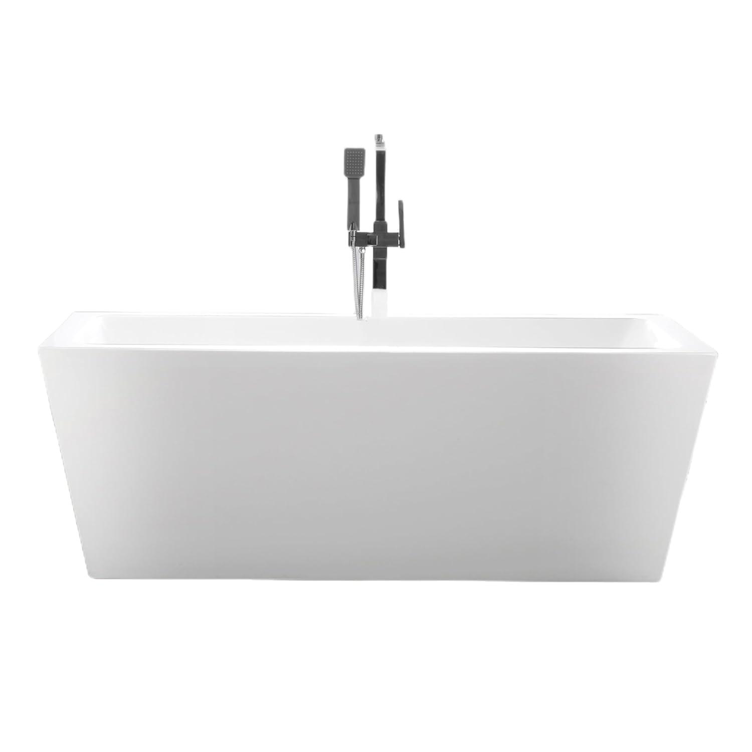Elena 59" x 30" Freestanding Soaking Acrylic Bathtub
