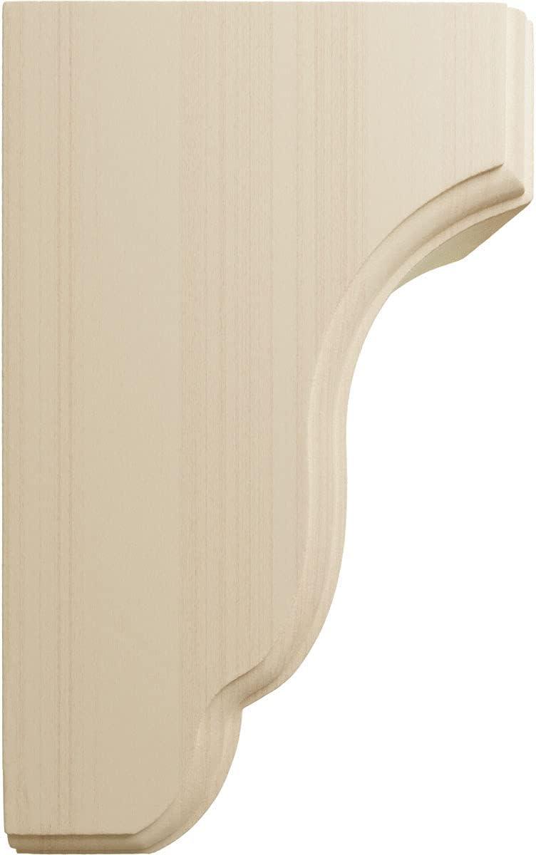 Ekena Millwork 3 1/2"W x 4"D x 6 1/2"H Capistrano Mission Corbel, Rubberwood