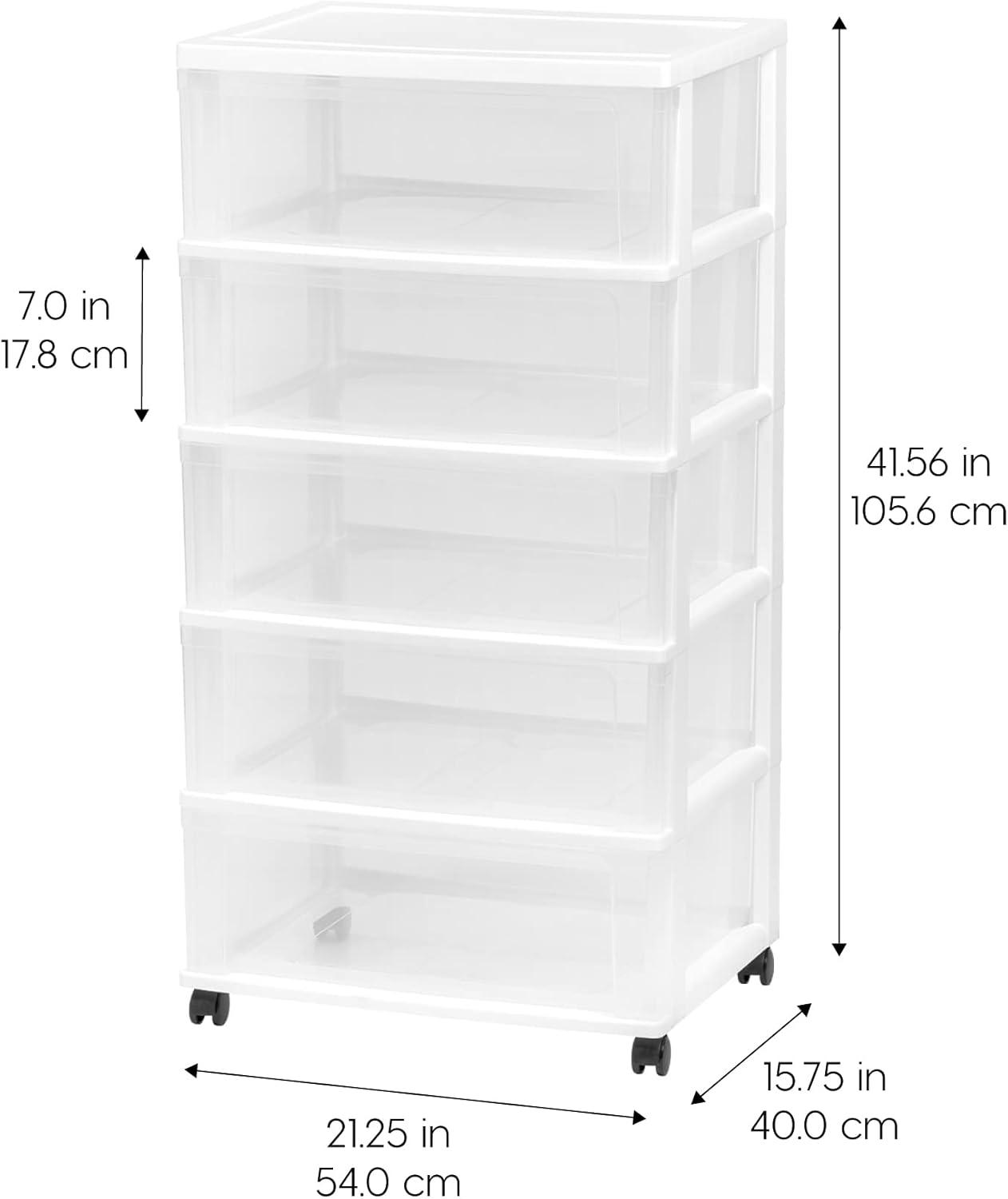 IRIS USA Plastic Storage Drawers Container Organizer for Clothes