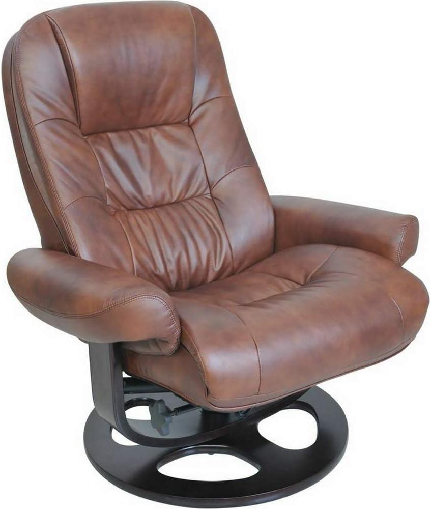 Barcalounger 15-8021 Jacque Swivel Pedestal Recliner w/Ottoman, Whiskey
