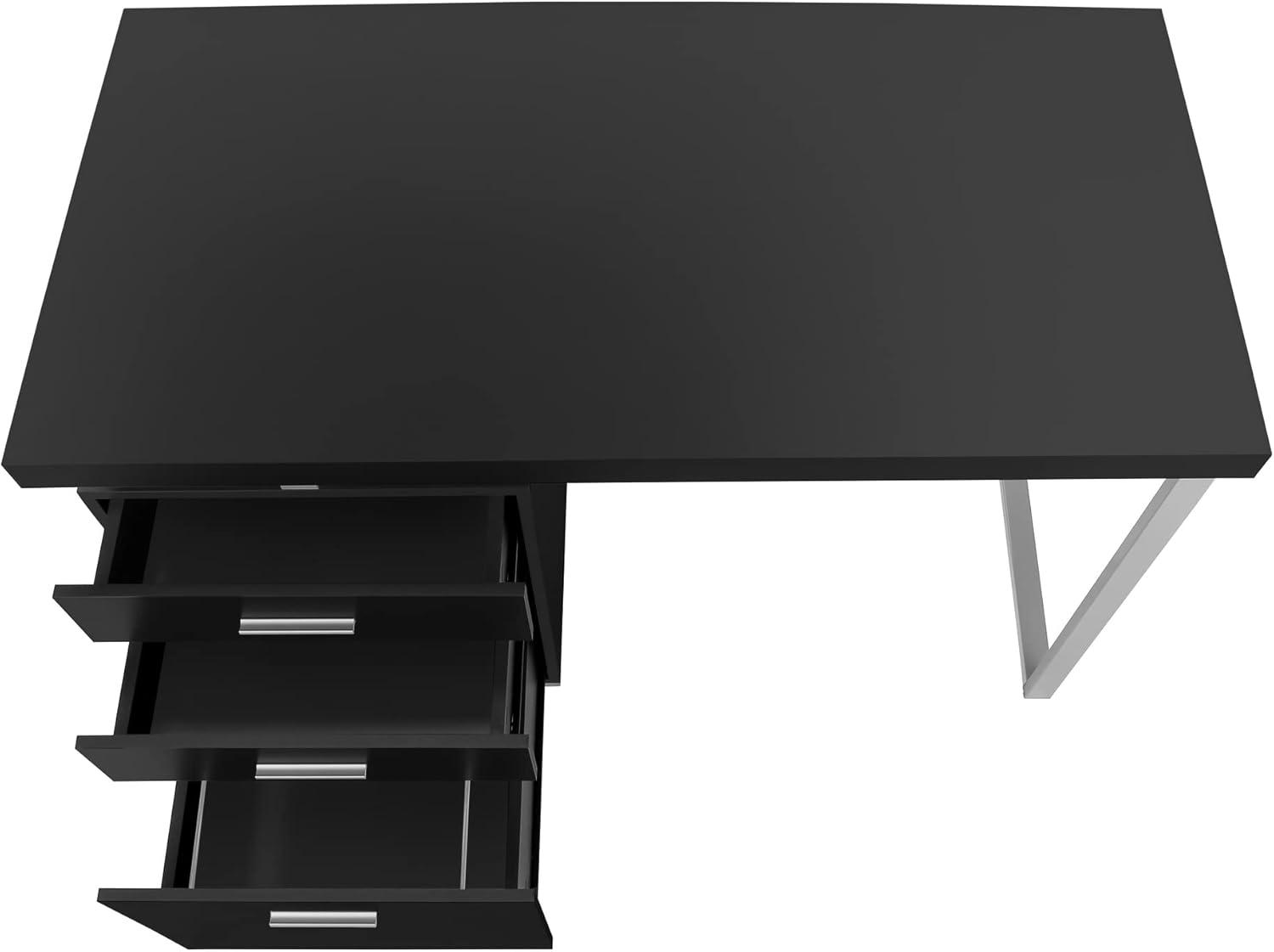 Monarch Specialties Computer Desk, Home Office, Laptop, Storage Drawers, 48"L, Work, Black Laminate