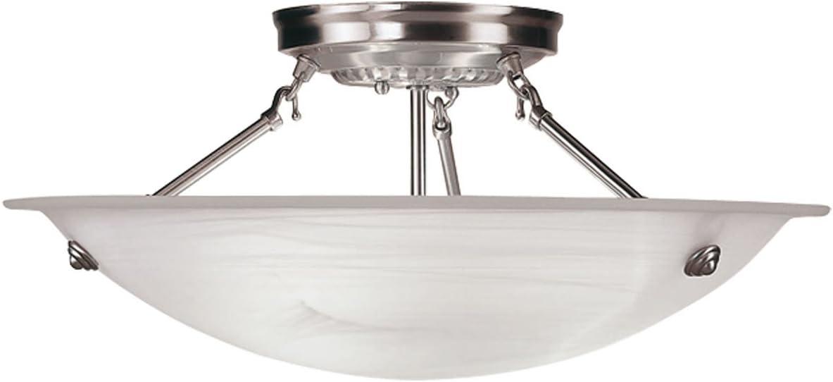 Livex Lighting Oasis 3 - Light Flush Mount in  Brushed Nickel