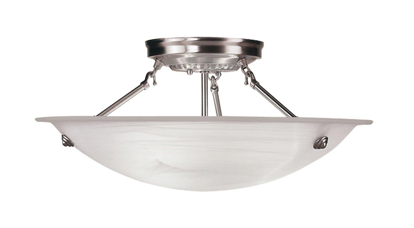 Livex Lighting Oasis 3 - Light Flush Mount in  Brushed Nickel