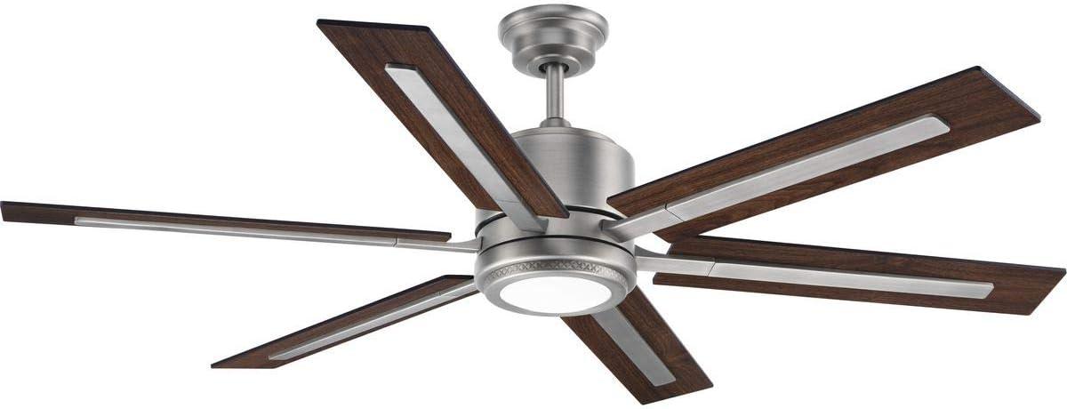 Progress Lighting Glandon 60 Glandon 60" 6 Blade Indoor Ceiling Fan - Nickel