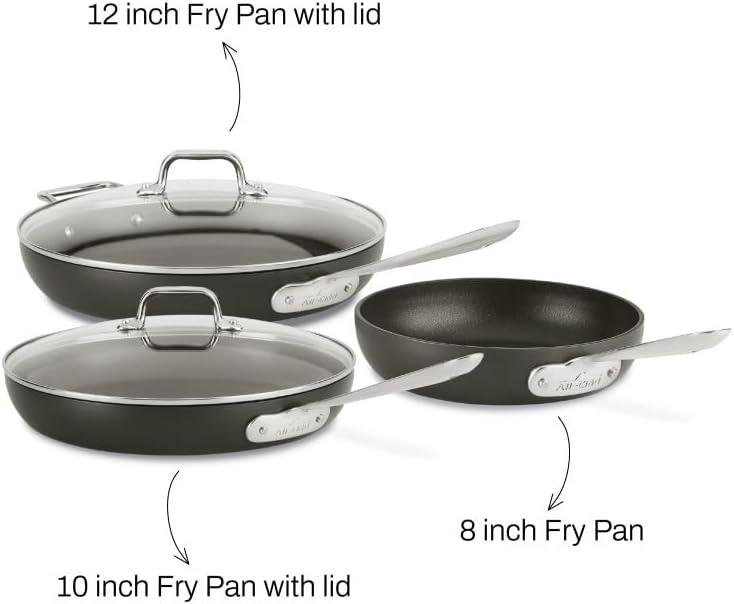 All-Clad ® HA1 5-Piece Frying Pan Set
