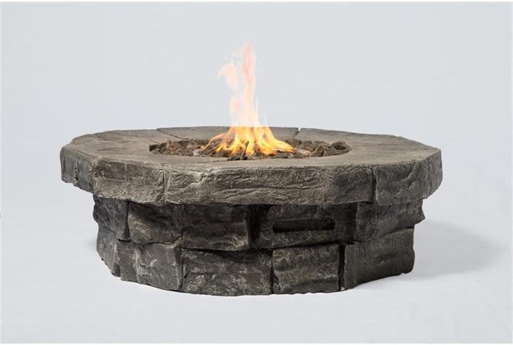 Living Source International Propane/Natural Gas Fire Pit Table - Gray Finish