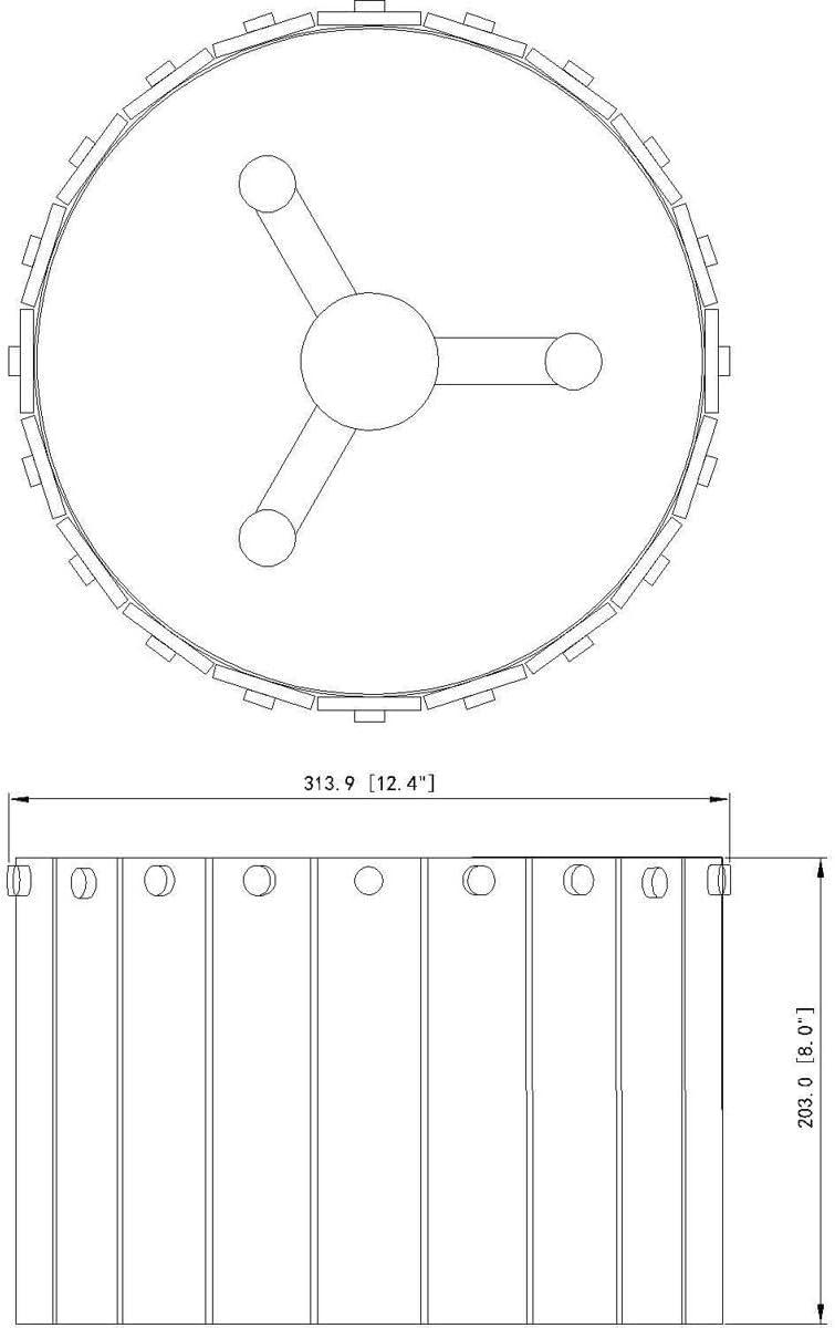 Z-Lite Glacier 3 - Light Flush Mount in  Modern Gold