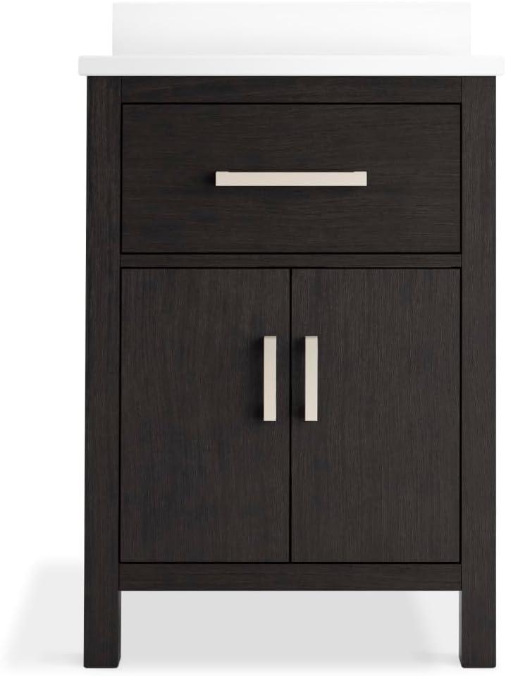 Kresla 24 In. Bathroom Vanity Cabinet With Sink And Quartz Top