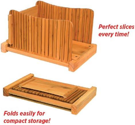 DBTech Bamboo Bread Slicer for Homemade Bread, Cutter Guide Board