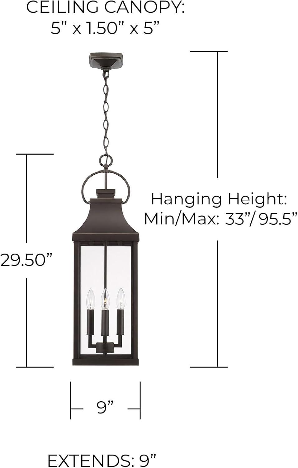 Capital Lighting 946442 Bradford 4 Light 9" Wide Outdoor Taper Candle Mini Pendant -