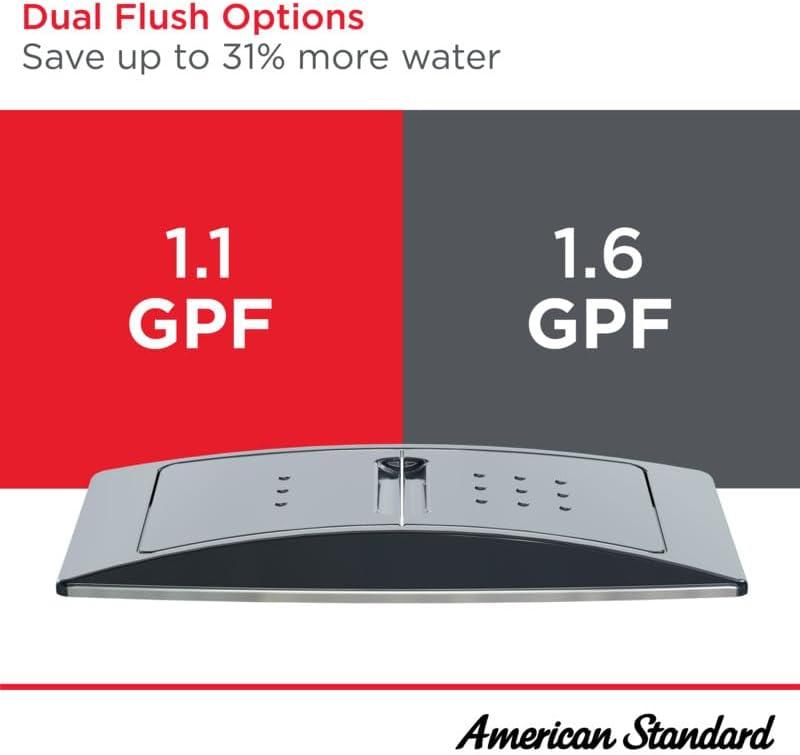 American Standard 2795204.020 American Standard Studio 1.6 Gallons GPF Round Comfort Height Floor Mounted Kit (Seat Included)