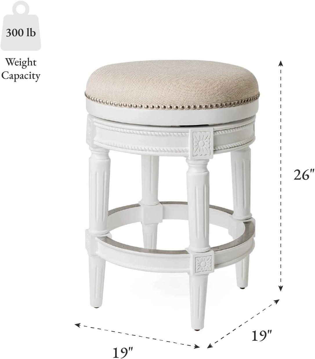 Maven Lane Maven Lane Pullman Backless Stool with Fabric Upholstery