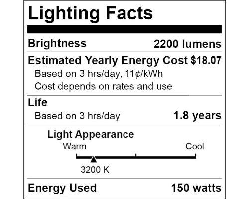 Sunlite JDE Halogen T4 Single Ended Mini Tube Bulb, 150 Watts, 120 Volts, Clear, Medium E26 Base, 2200 Lumens, 3200K Bright White, 100 CRI, 1 Pack