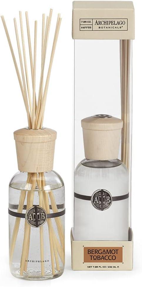 Bergamot Tobacco Reed Diffuser with Wooden Cap and Sticks