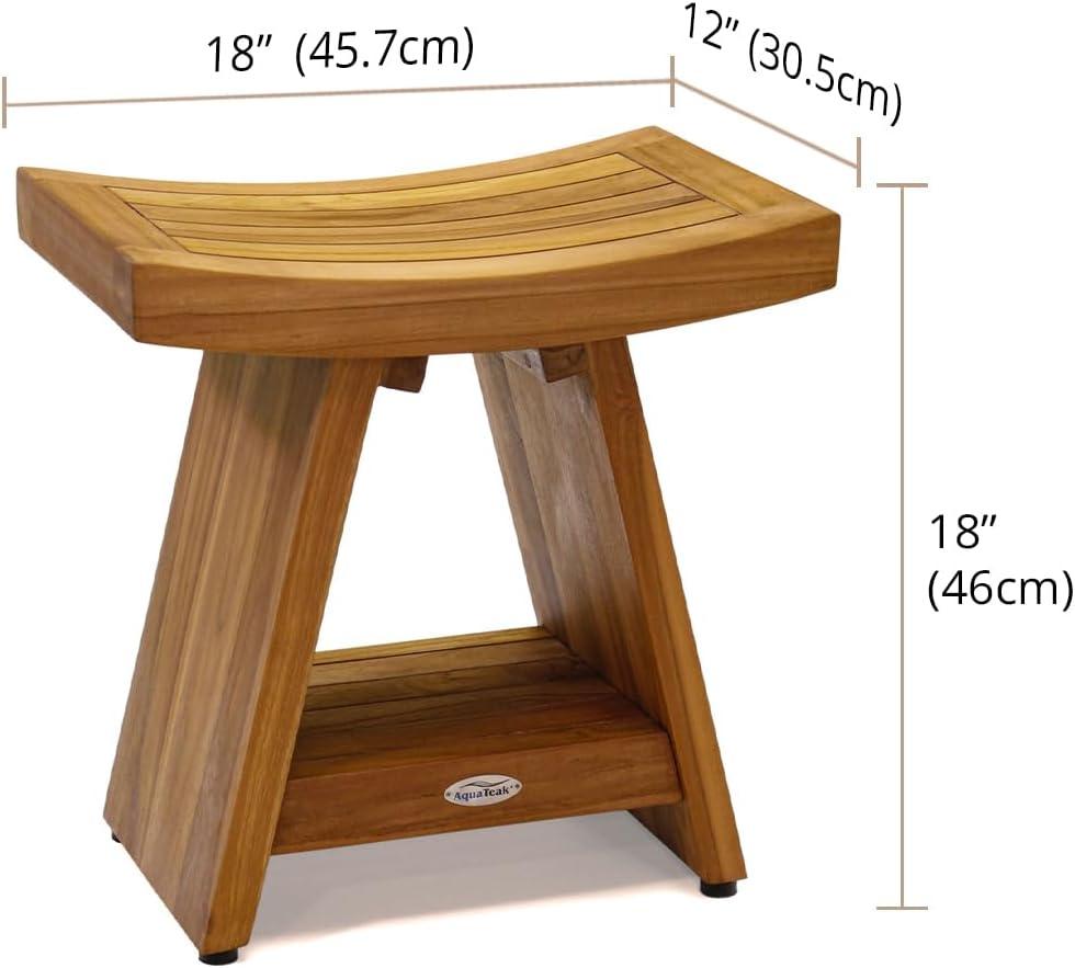 Aqua Teak Asia 18'' W Teak Shower Bench