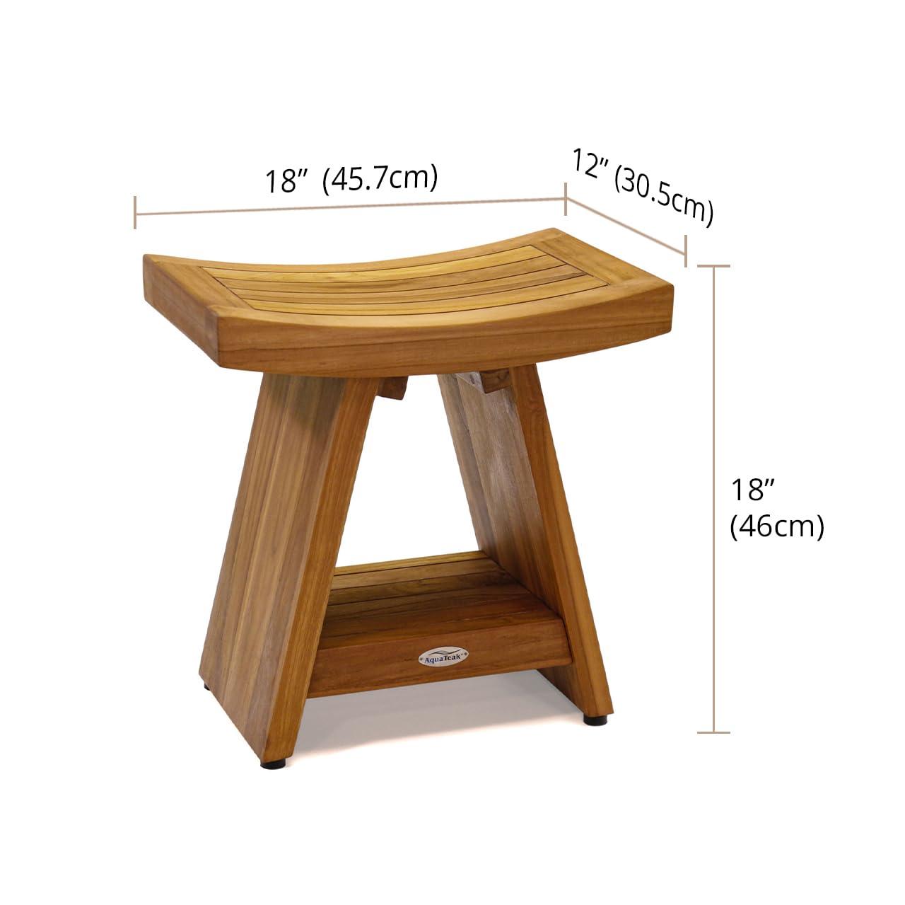 Aqua Teak Asia 18'' W Teak Shower Bench