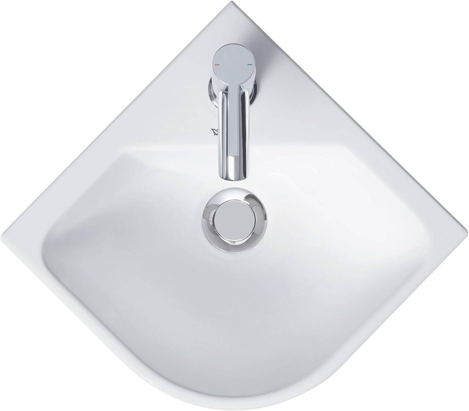 Duravit 072243 Me By Starck 13-3/4" Corner Lavatory Sink - White