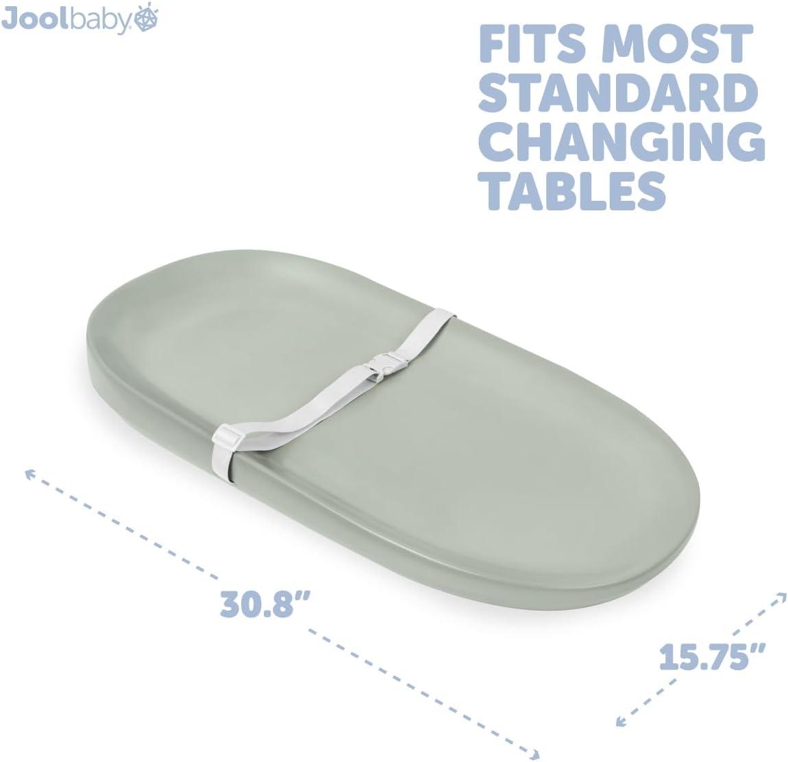 Jool Baby Waterproof Baby Changing Pad - Easy to Clean, Lightweight & Portable - Large Foam Cushion for Comfort (Sage)