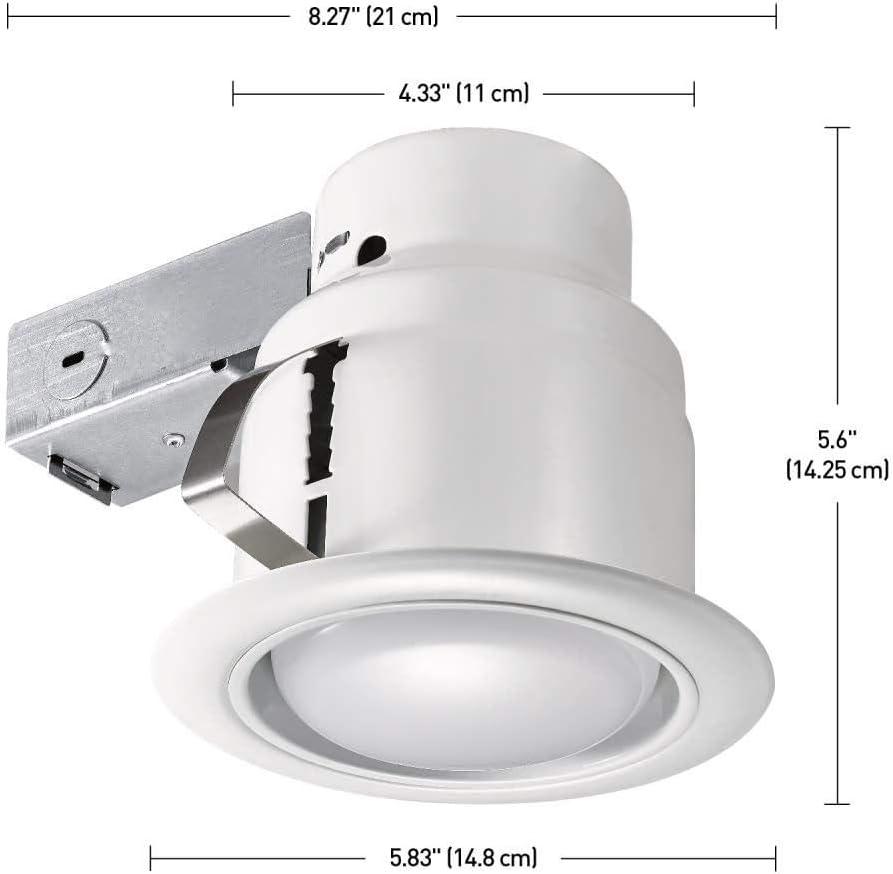 Slimline Integrated LED 6 in Round  Canless Recessed Light for Kitchen Bathroom Livingroom, White Soft White