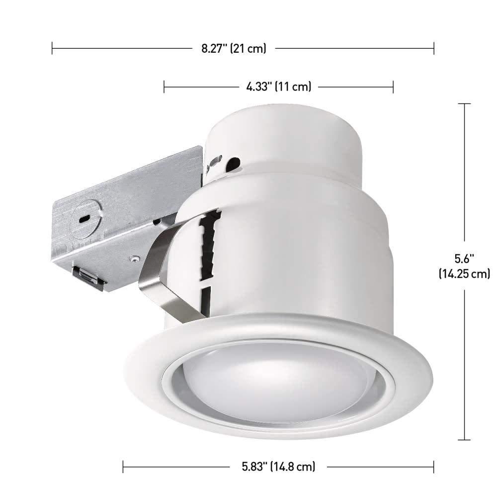 Slimline Integrated LED 6 in Round  Canless Recessed Light for Kitchen Bathroom Livingroom, White Soft White