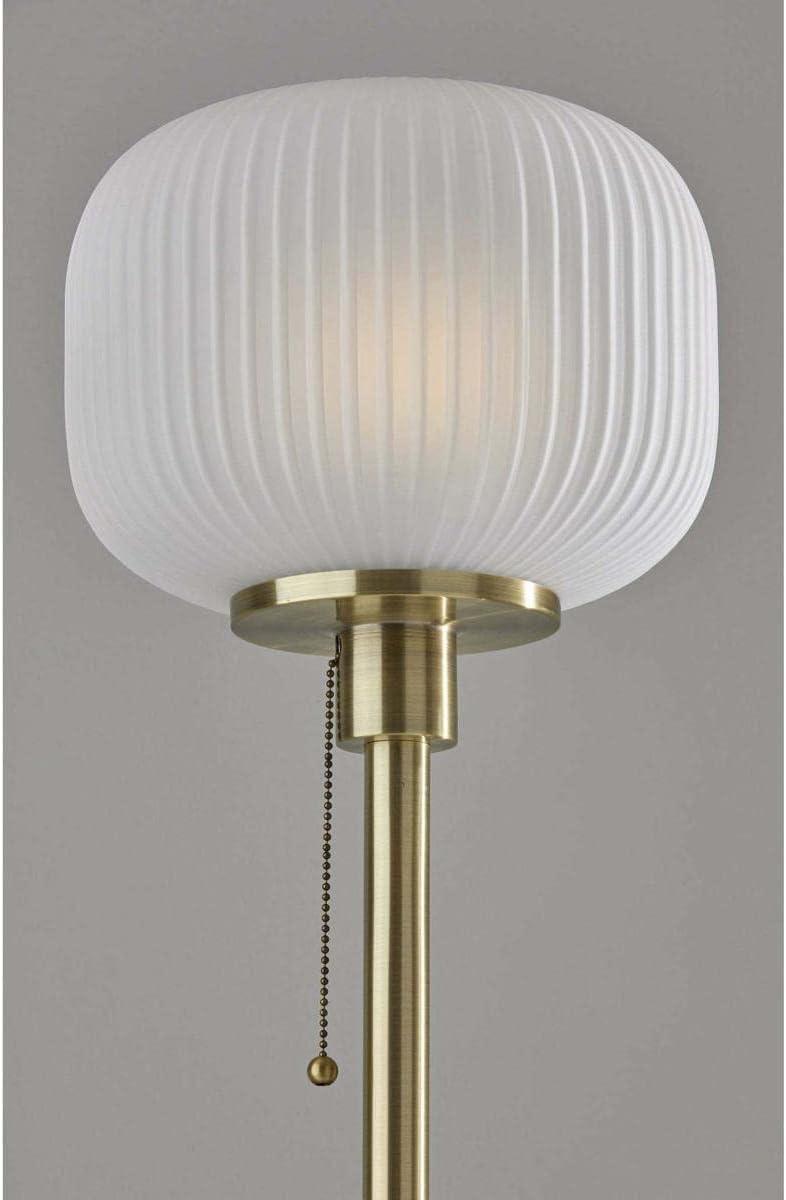 Nausica Ribbed Glass Floor Lamp (58")