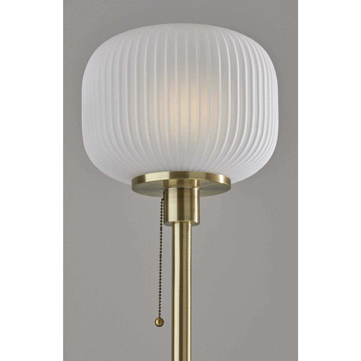 Nausica Ribbed Glass Floor Lamp (58")