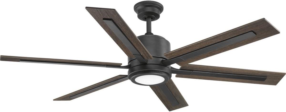 P2586-7130K-Progress Lighting-Glandon - Wide - Ceiling Fan - 1 Light - Handheld Remote in Transitional style - 60 Inches wide by 17.13 Inches