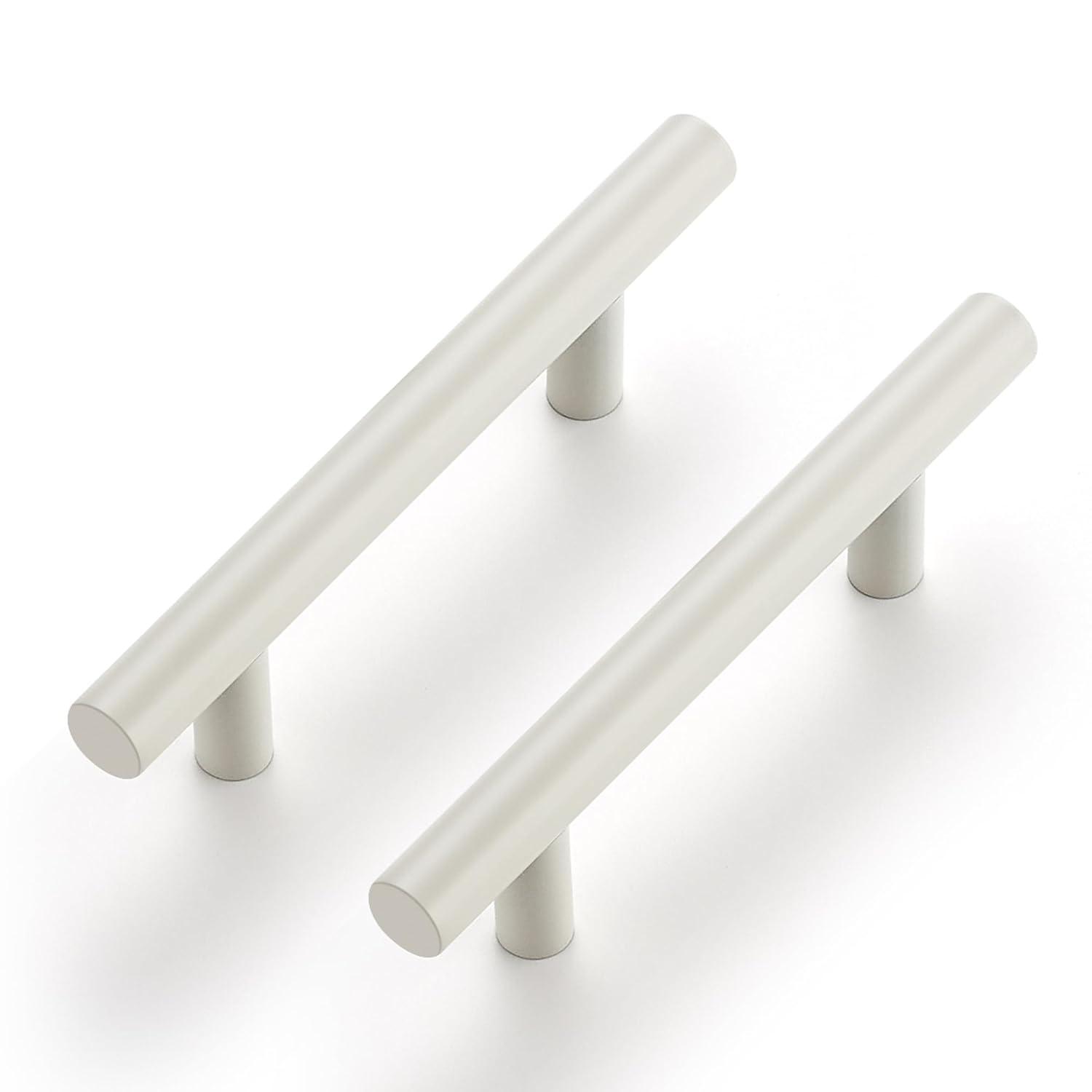 Ravinte 30 Pack | 5 Inch Cabinet Pulls White Stainless Steel Kitchen Drawer Pulls Cabinet Handles 5 InchLength, 3 Inch Hole Center