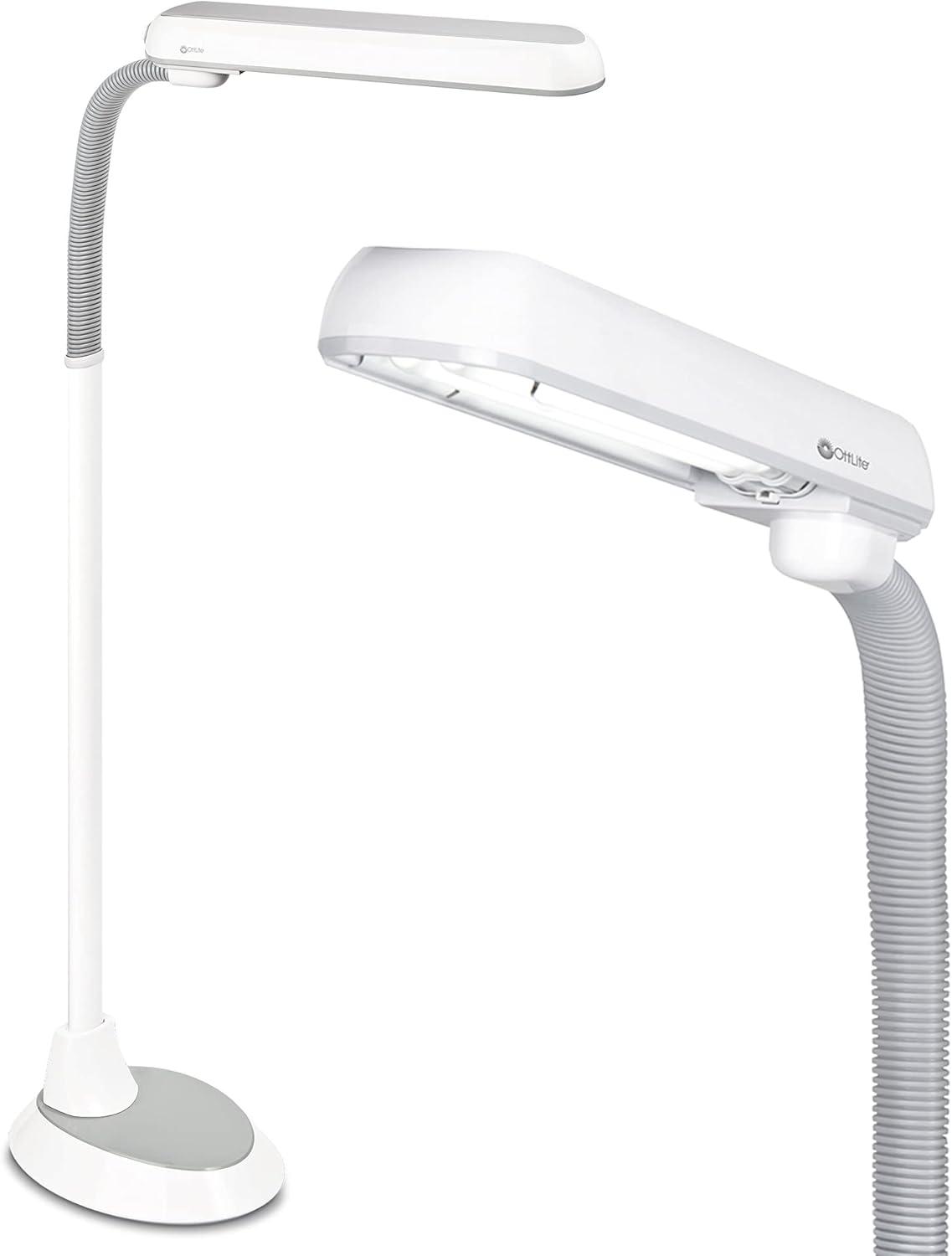 White Adjustable Full Spectrum Desk Lamp with Plastic Shade