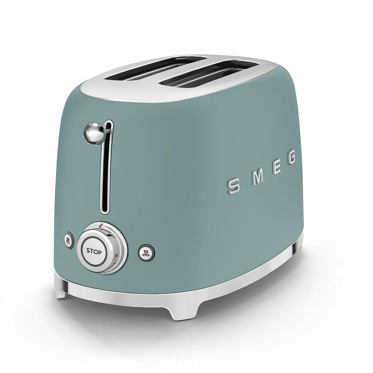 SMEG Matte Jade Green 2-Slice Retro Toaster