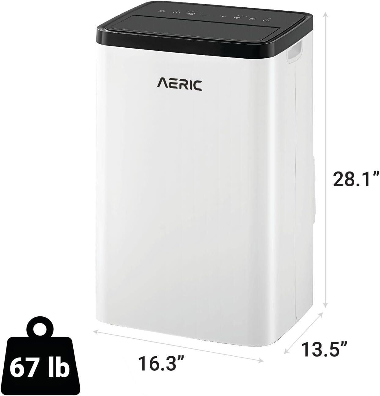 Aeric 8,000 BTU SACC (12,000 BTU ASHRAE) Portable Air Conditioner with Dehumidifier, 550 Sq. Ft.