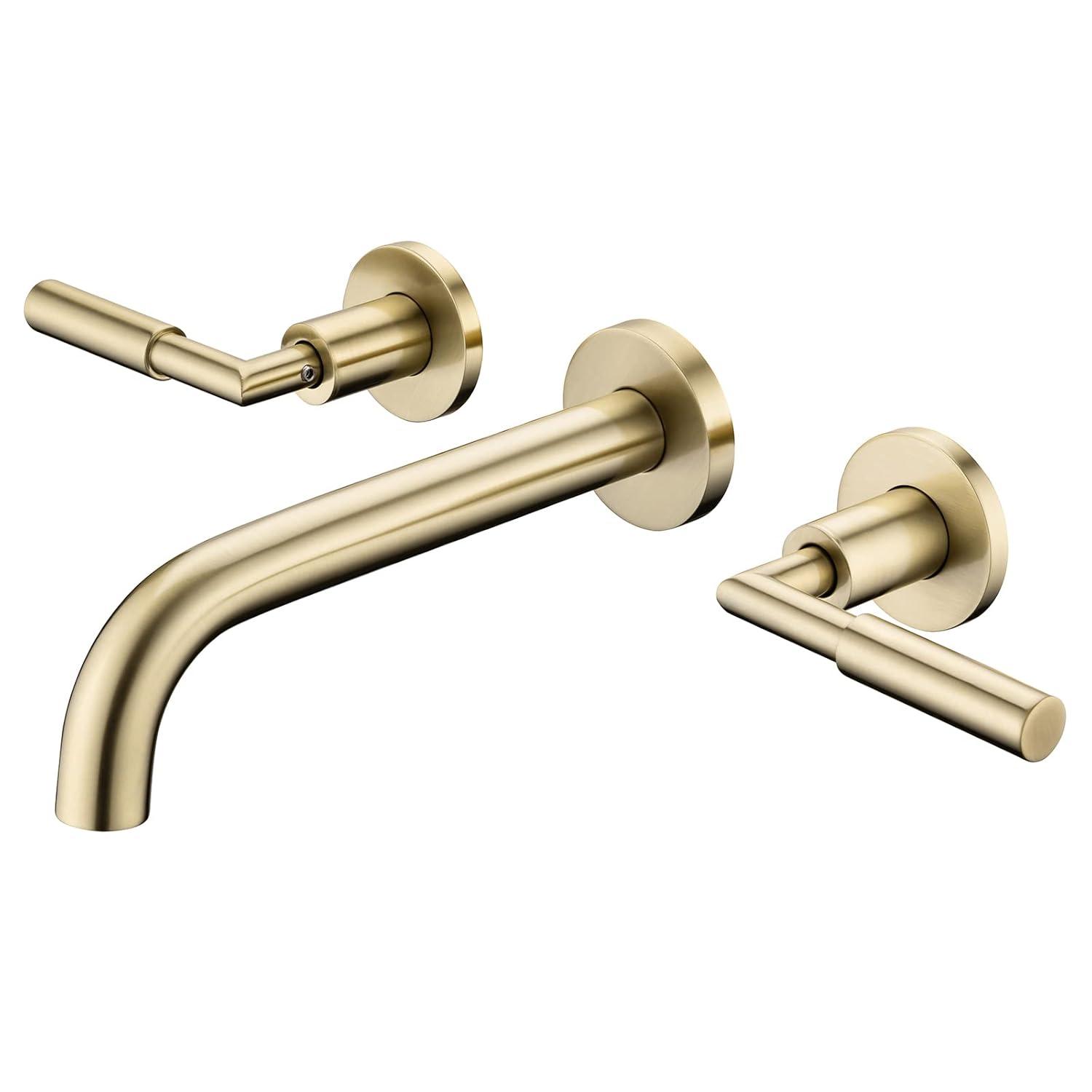 10.08" Widespread Bathroom Faucet 3 Hole, 2-handle Bathroom Sink Faucet with Drain Assembly