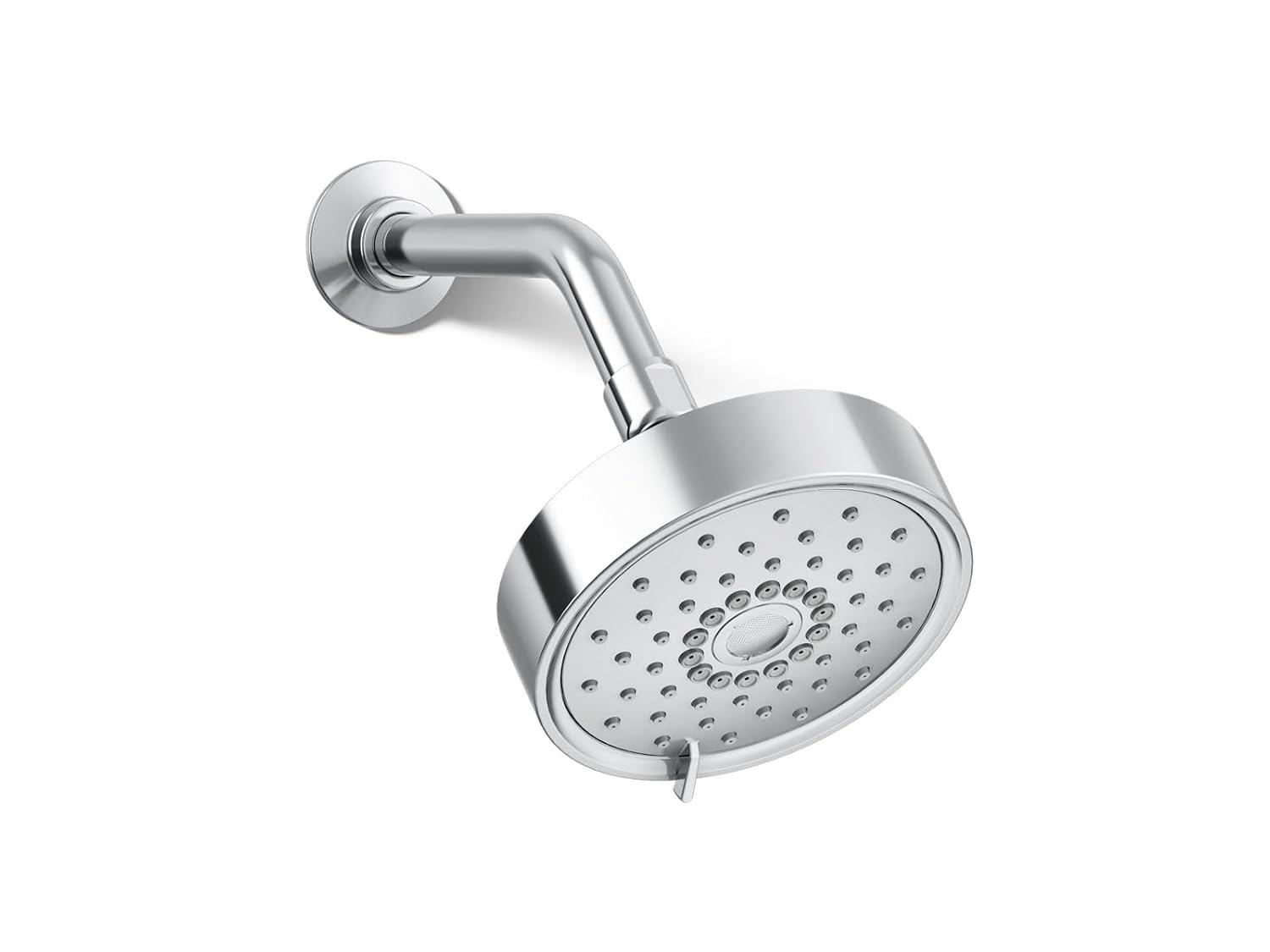 Kohler Purist® 1.75 Gpm Multifunction Wall Mount Showerhead, Three Spray Settings, 5.5" High Pressure Spray Head