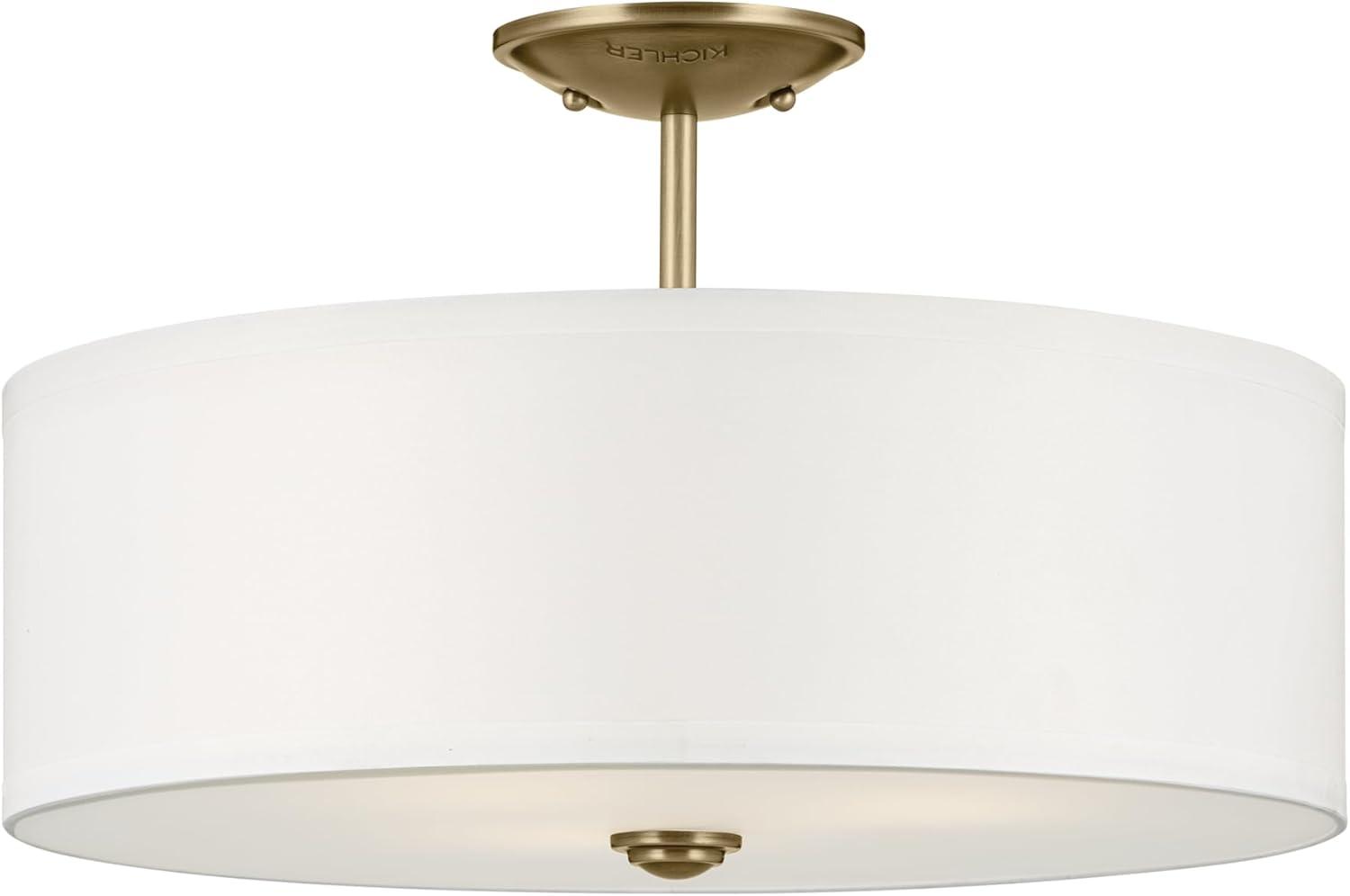 Kichler Lighting Shailene 3 - Light Semi-Flush Mount in  Natural Brass