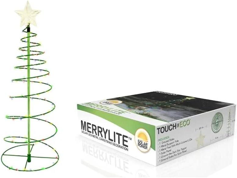 Solar LED Metal Christmas Tree Decoration Outdoor Stake Light - 2'ft. Multi-Colored