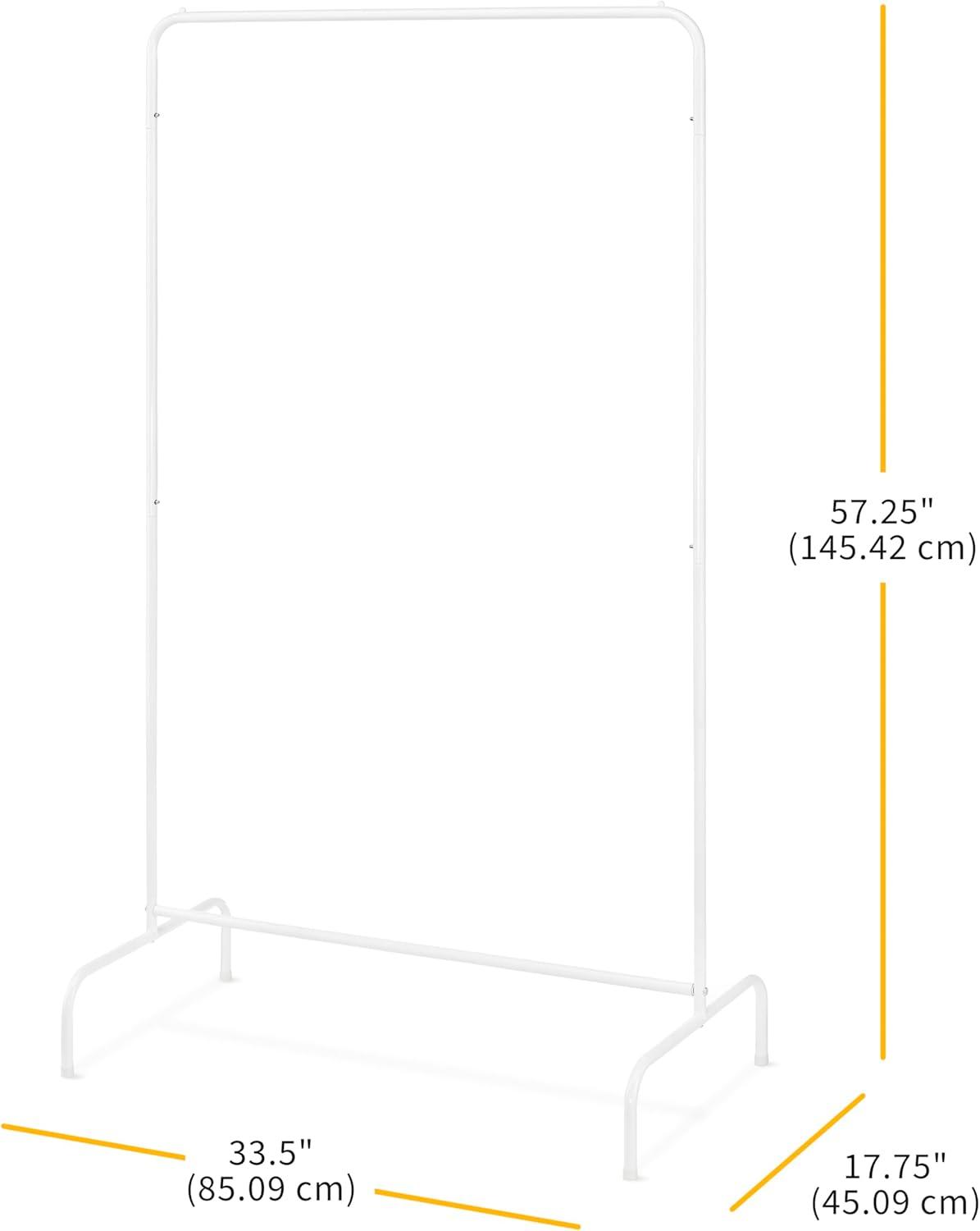 Whitmor White Epoxy-Coated Steel Freestanding Garment Rack