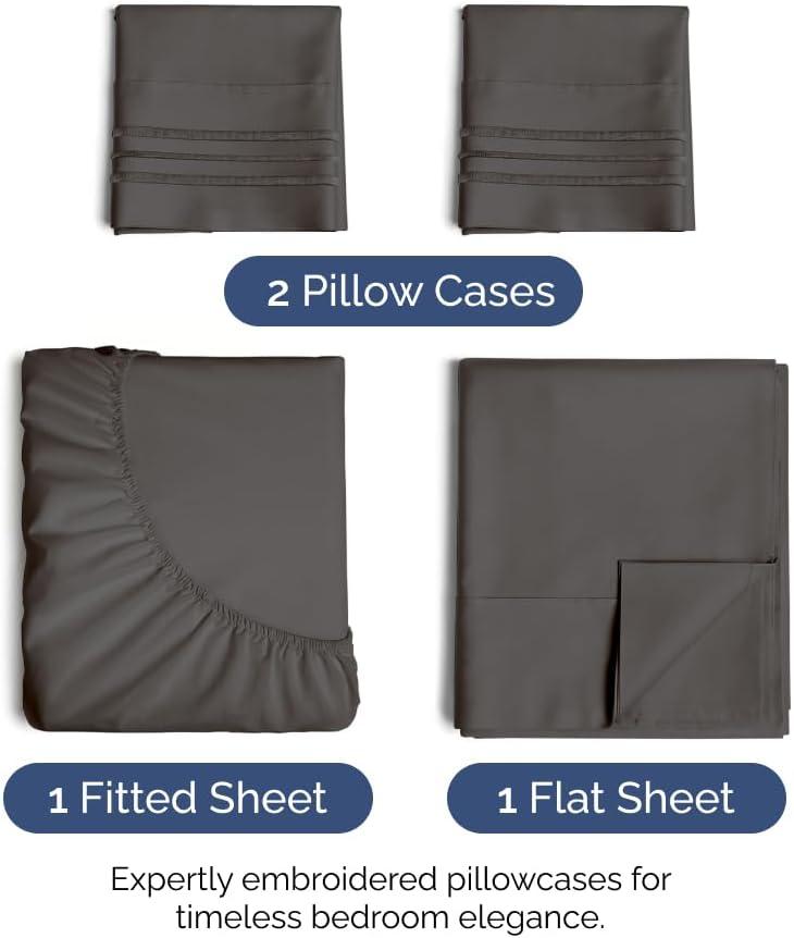CGK Linens 4 Piece Sheet Set Premium Cooling, Soft & Wrinkle Free Sheet Set & Reviews | Wayfair