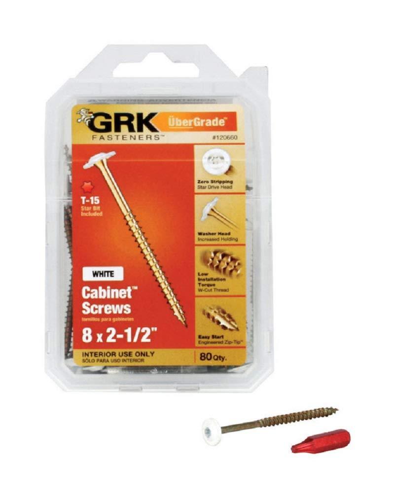 ITW No. 8 x 2-1/2 in. L Star Hex Washer Stainless Steel Construction Screws 80 pk 80 per box