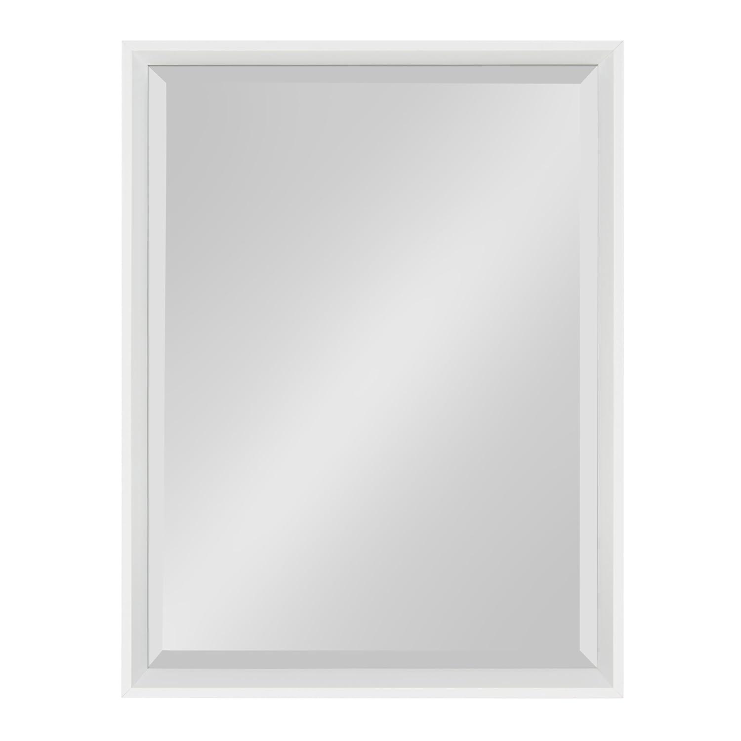 20" x 26" Calter Framed Wall Mirror White - Kate and Laurel