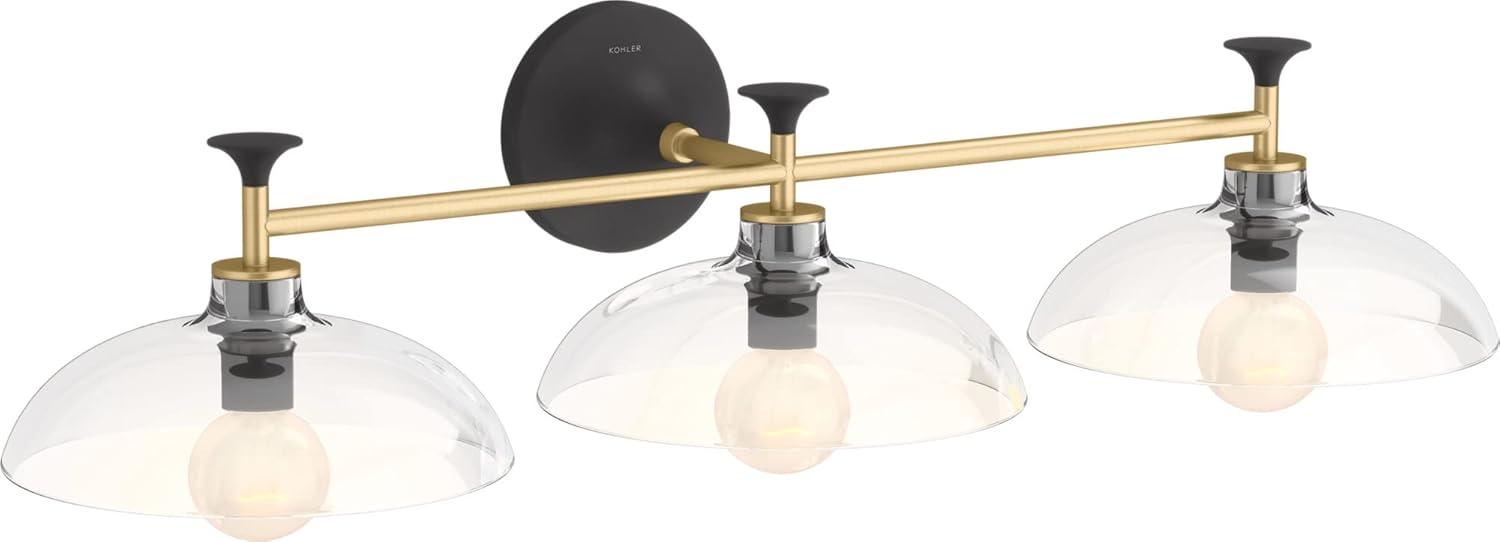 Tone 3 Light Indoor Bathroom Vanity Light Fixture, UL Listed