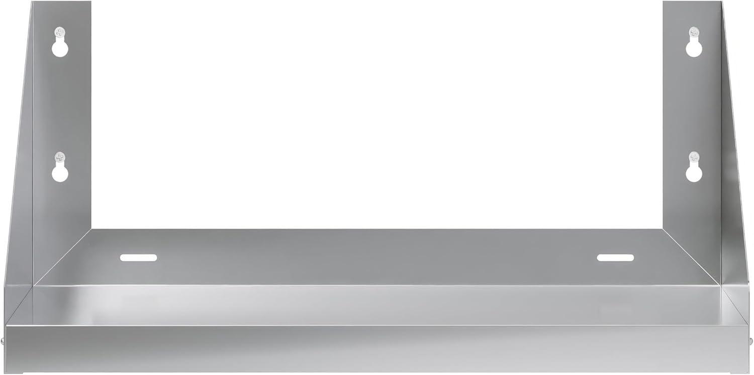 24" Stainless Steel Wall Shelf with Side Guards