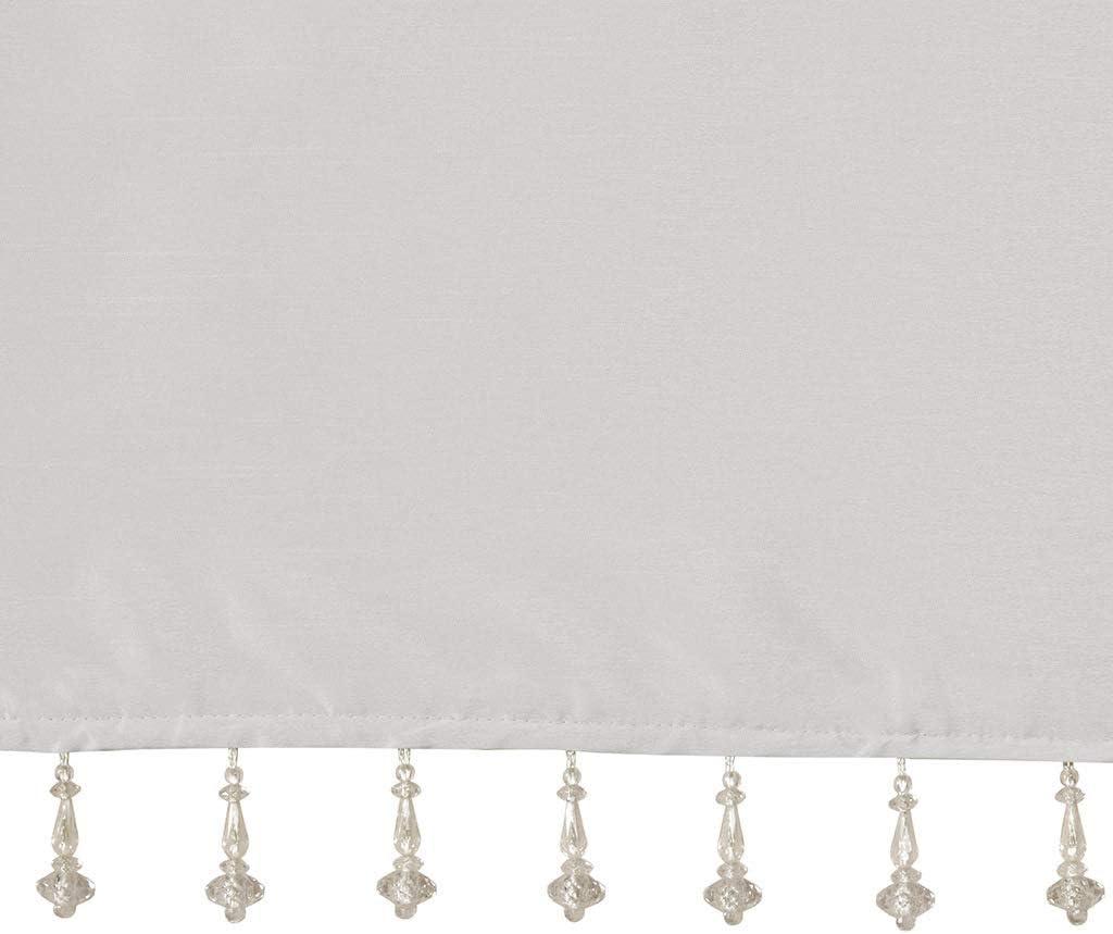 Madison Park Emilia Lightweight Faux Silk Single Valance with Beads