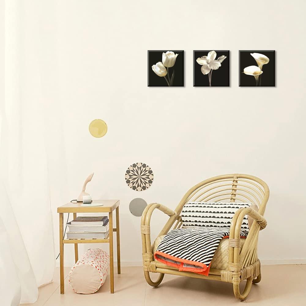 SPA Wall Art Decor for Bedroom, SZ Still Life Canvas Prints of Blue Sands, Candles & Stones, Massage Treatment Pictures (Waterproof Artwork, 1" Thick, Bracket Mounted Ready to Hang)