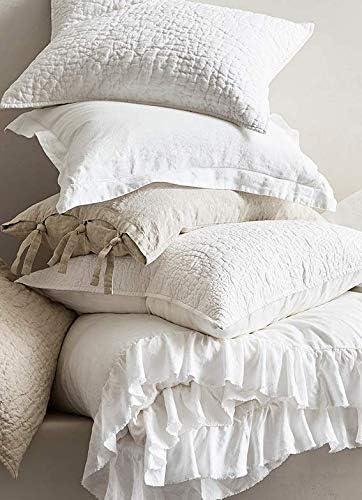 26x26 White Feather Down Square Bed Pillow Set