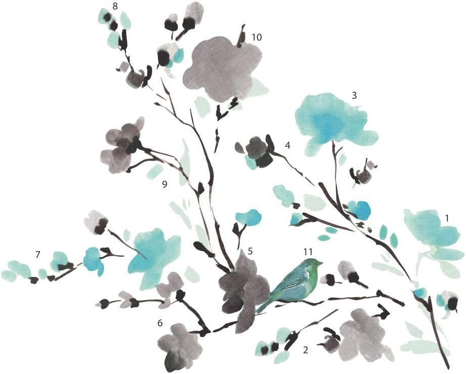 Blossom Watercolor Bird Branch Wall Decals